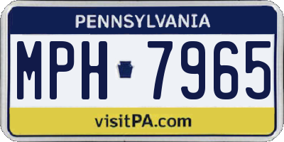 PA license plate MPH7965