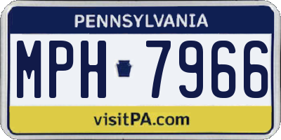 PA license plate MPH7966