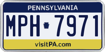 PA license plate MPH7971