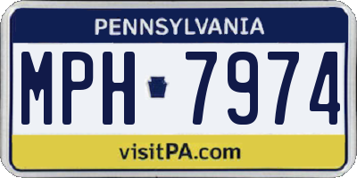 PA license plate MPH7974