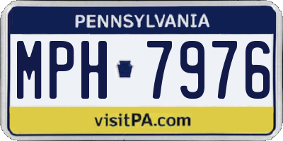 PA license plate MPH7976