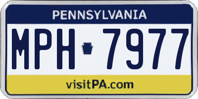 PA license plate MPH7977