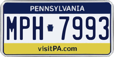 PA license plate MPH7993