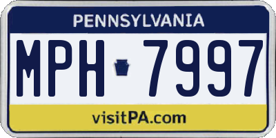 PA license plate MPH7997