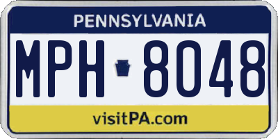 PA license plate MPH8048