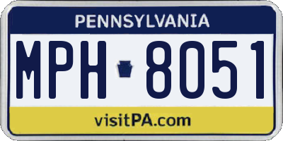 PA license plate MPH8051