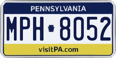 PA license plate MPH8052