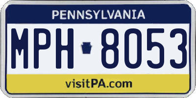 PA license plate MPH8053