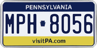 PA license plate MPH8056