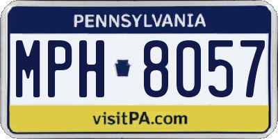 PA license plate MPH8057