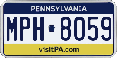 PA license plate MPH8059