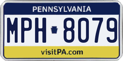 PA license plate MPH8079