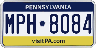 PA license plate MPH8084