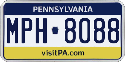 PA license plate MPH8088