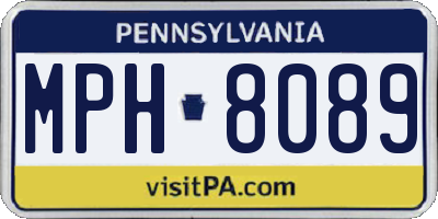 PA license plate MPH8089