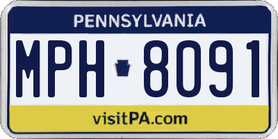 PA license plate MPH8091