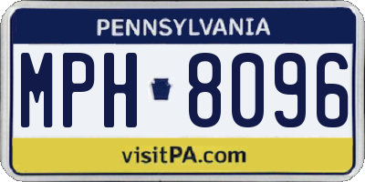 PA license plate MPH8096