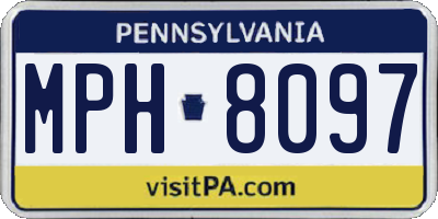 PA license plate MPH8097