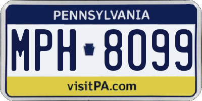 PA license plate MPH8099