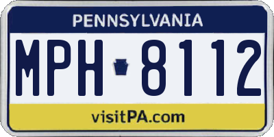 PA license plate MPH8112