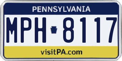 PA license plate MPH8117