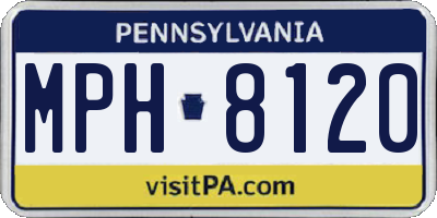 PA license plate MPH8120