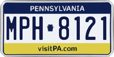 PA license plate MPH8121