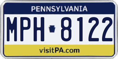 PA license plate MPH8122