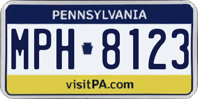 PA license plate MPH8123