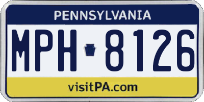 PA license plate MPH8126