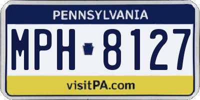 PA license plate MPH8127