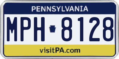 PA license plate MPH8128