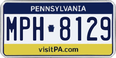 PA license plate MPH8129