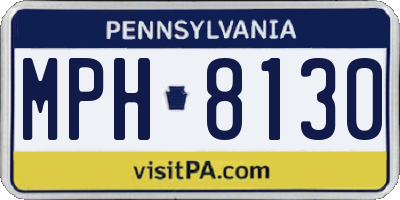 PA license plate MPH8130