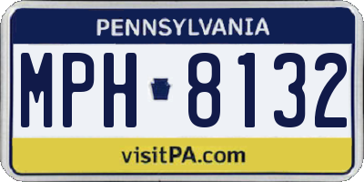 PA license plate MPH8132
