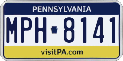 PA license plate MPH8141