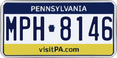 PA license plate MPH8146