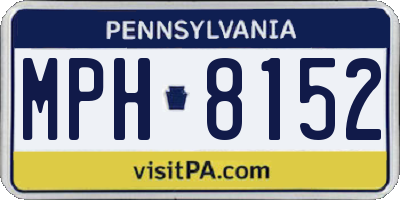 PA license plate MPH8152
