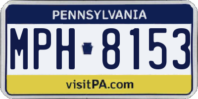 PA license plate MPH8153