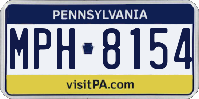 PA license plate MPH8154