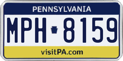 PA license plate MPH8159