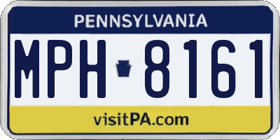 PA license plate MPH8161