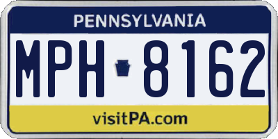 PA license plate MPH8162