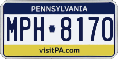 PA license plate MPH8170