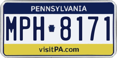 PA license plate MPH8171