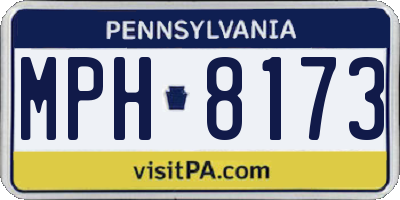 PA license plate MPH8173