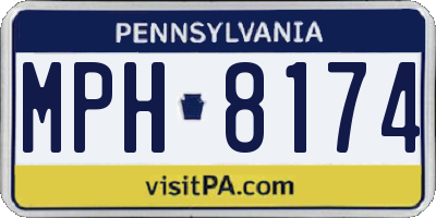PA license plate MPH8174