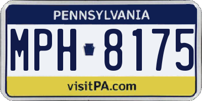 PA license plate MPH8175