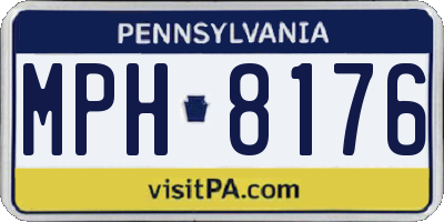 PA license plate MPH8176