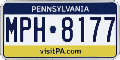 PA license plate MPH8177